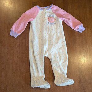 Kids Headquarters Fleece PJ Bodysuit Size 12M